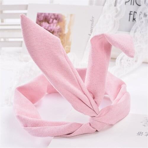 Furling Girl 1PCFaux Suede Bunny Ears Hair Band Female Elastic Headband Hair Accessories
