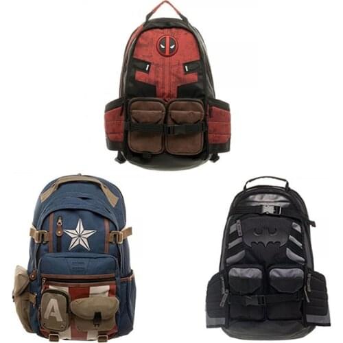 Marvels New Deadpool School Bag Avengers Batman Backpack Backpack School Bag Bags For Men Backpack Men