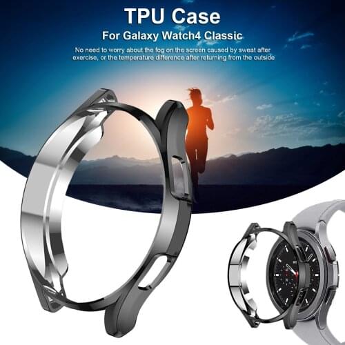 Soft TPU Protective Watch Case For Samsung Galaxy Watch 4 Classic 46MM Smartwatch Cover Screen Protector Transparent Shell