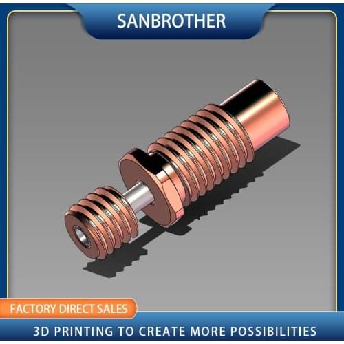 NF V6-Zone Heat Break Copper & Aerospace Materials 3D Printer Nozzle Throat For 1.75mm E3D V6 HOTEND Heater Block