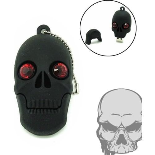 New cartoon Skull Usb Flash Drive black head Pen Drive 32gb Pendrive 16gb 8gb 4gb Usb 2.0 Flash Memory Storage Usb Stick u Disk
