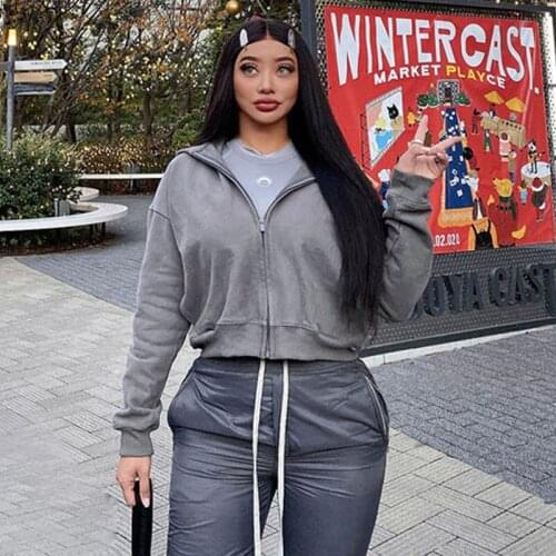 Slim Sleeve Short Sleeve Heavy Washed Thick Earthy Cardigan Hoodie Jacket