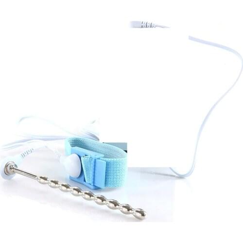 Sex Products Electric Shock Penis Rings with Penis Plug Massager Electro Urethral Sound Catheter Sex Toys For Men