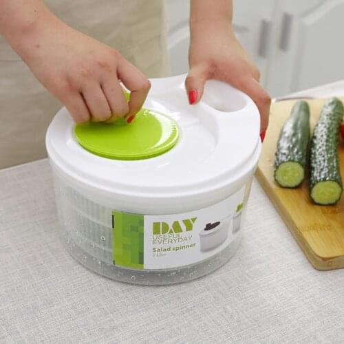 1pcs Salad Spinner Lettuce Green Washer Dryer Drain Crisper Strainer For Washing Drying Leafy Fruit Vegetable Kitchen Accessory