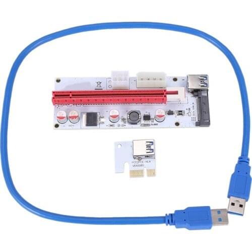 USB 3.0 Pcie PCI-E Express 1X To 16X GPU Extender Riser Card Adapter