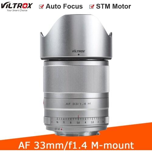 VILTROX AF33/F1.4M Auto Focus Camera Lens APS-C F1.4 Large Aperture M-Mount Replacement for Canon EOS M3/M5/M6/M6 Mark II/M7/M10