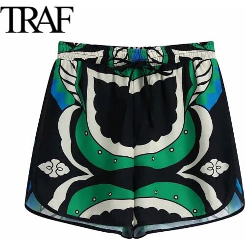Za 2021 Summer Women Clothes Mini Short Sexy Bermudas Positioning Print Shorts Chic Fashion Ladies Shorts Hot Pants Mujer Femme