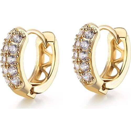 2021 Gold Color CC Hoop Earrings Charm Womens Earrings Double Row Zircon Crystal Earrings Womens Wedding Party Jewelry