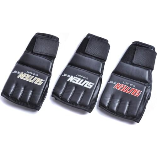 1 pair guantes de boxeo MMA Muay Thai karate Gym Punching Bag Boxing Gloves Men Half Mitt Train Sparring Kick Boxing Gloves