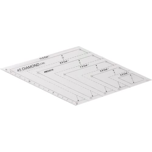 1pcs Diamond Shape Garment Proofing Acrylic Patchwork Rulers Measuring Supplies Splicing Ruler White Home Use Multi-function