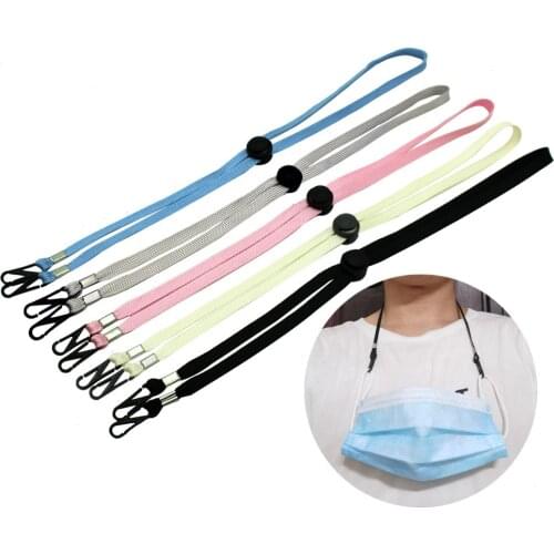 1Pc Face Mask Hanging Rope Mask Lanyard Adjustable Mask Strap Holder Anti-lost Anti-drop Mask Rope With Hook Sewing Accessories