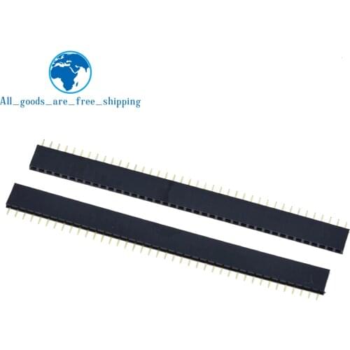 10PCS 2.54mm 40 Pin Stright Female Single Row Pin Header Strip PCB Connector