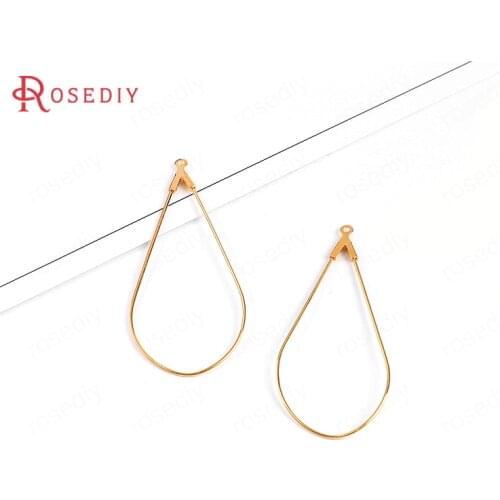20PCS 45*23MM Antique Bronze Brass Drop Shape Earrings Connector Diy Jewelry Findings Earrings Accessories Wholesale
