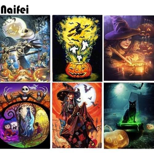 Halloween Diamond Embroidery 5D DIY Full Square round diamond painting Rhinestone Cross Stitch Mosaic Cartoon Home Decor Gift