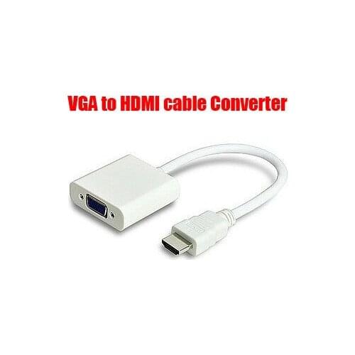 Free shipping 1080p 20cm VGA to HDMI cable Converter / Metal Jacket projection conversion cable / adapter VGA to HDMI adapter HD