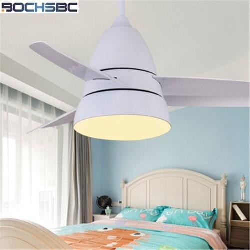BOCHSBC Childrens Bedroom Fan Light Simple Modern Ceiling Fan Light LED Energy-saving Eye-protection Restaurant Mini Lights