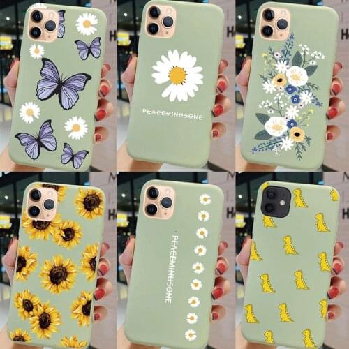 Flower Case For Xiaomi Redmi Note 9C NFC 9 Global Note 9S Pro Max 9T 9A Power Soft Cover Daisy Sunflowers TPU Fashion Back Bags
