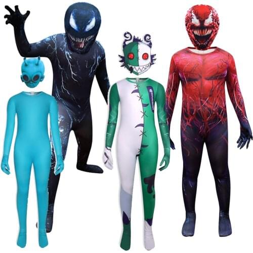 Foundation Cosplay Costumes CARTOON Alien Jumpsuit headgear Children Halloween Costume Funny Horror Clothing for Kids Clothes