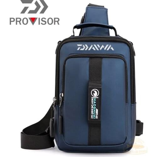 DIAWA Fishing Bag Mens Leisure Fishing Backpack Outdoor Sports Waterproof One-shoulder Diagonal Bag Multifunctional Chest Bag