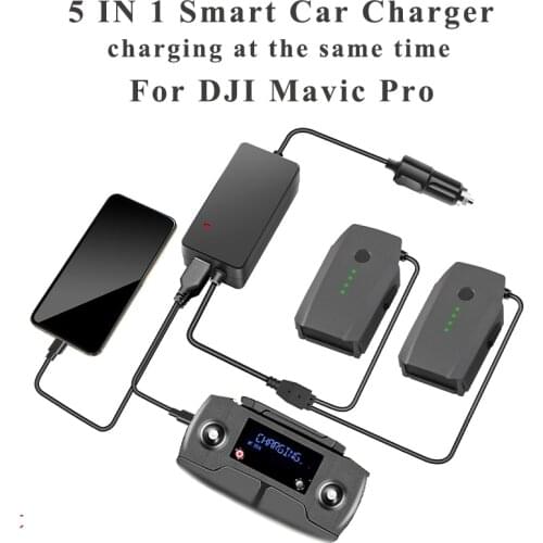 Dual 2 Mavic Pro Car Charger 2 Drone Battery Fast Charging High Double Current Outdoor 4A Travel Transport Flight Batteries Port