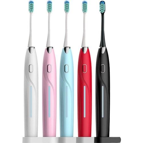 Electric toothbrush/adult/Intelligent maglev /5 gear/Student party/acoustic wave/charging/soft fur waterproof/black