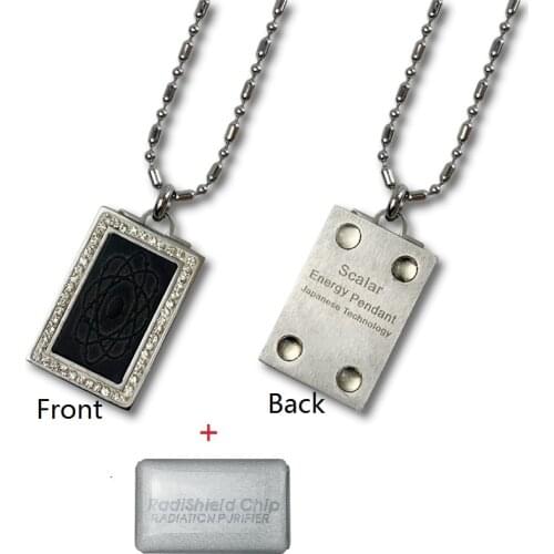 Energy Pendant Necklace Jewelry Health Gift with 2 Pieces Anti Radiation Shield for Mobile Phone