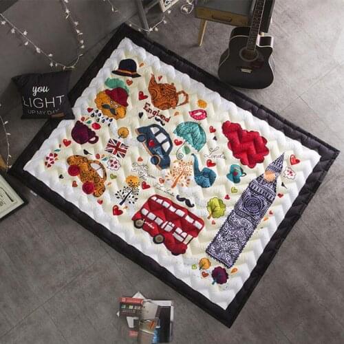 Cotton Baby Play Mat Non-slip Washable Map Mats Kids Crawling Carpet Developing Rug Soft Floor Toddler Crawling Blanket Game Toy