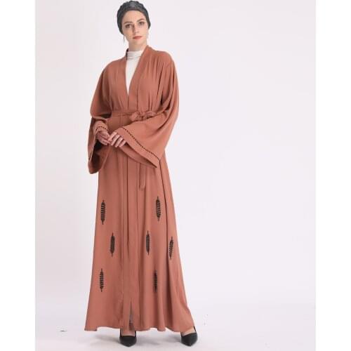 Pearls Ramadan Mubarak Kimono Cardigan Abaya Turkey Hijab Muslim Dress Islamic Clothing Women Dubai Kaftan Oman Robe Ropa Mujer