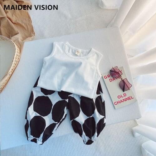 2021 Summer Toddler Girls Clothing Sets Girls Clothes Halter bow vest+ pants 2pcs/set Outfit Kids Suit Children Clothing