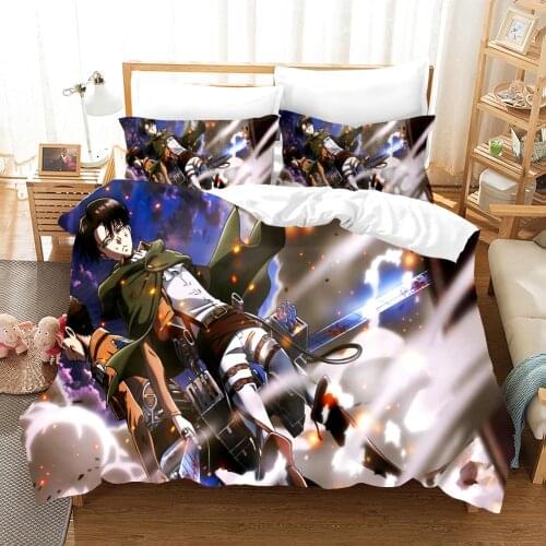 Anime Attack on Titan 3D Printed Comforter Bedding Sets Design Duvet Covers Pillowcases Bedding Set Bedclothes Bed Linen