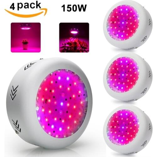 4PCS Full Spectrum UFO 150W LED Grow Light For Indoor Hydroponics Flower Plants Vegetable Grow Tent Growth Lamp Wholesale