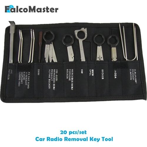 20 Pieces/kits Professional Automotive Interior Audio Stereo Car CD Player Radio Removal Keys Tool Set