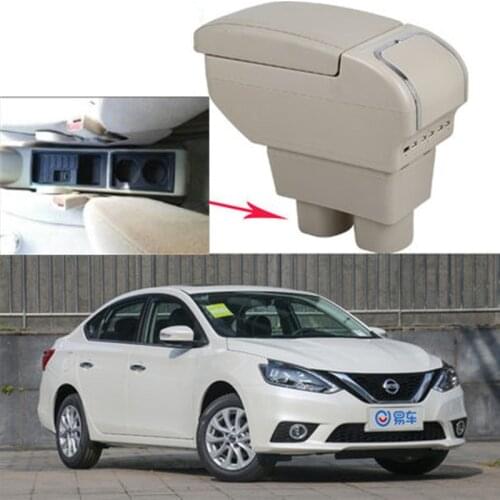 For Nissan Tiida armrest box 9 USB Nissan Sylphy armrests box