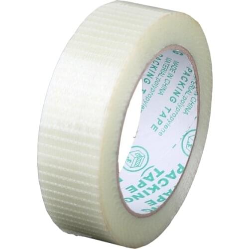 K92C 1 Pc Strong Crossweave Reinforced Tape,Transparent Bi-Directional Filament Strapping Tape, Fiberglass Reinforced Tape