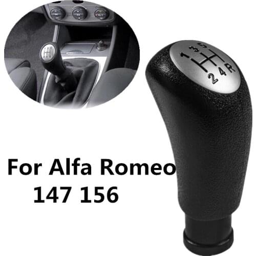 5 Speed Car Manual Gear Shift Knob Shifter Lever Gearstick Auto Accessories 735269771 For Alfa Romeo 147 156 2009 2000-2010