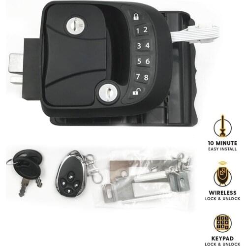 RV Keyless Entry Door Lock Caravan Remote Lock for Camper RV Caravan Trailer Boat Motorhome Door Handle Latch