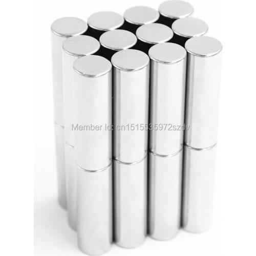 50pcs Strong Round Dia 10mm x 30mm N35 Rare Earth Neodymium Magnet Art Craft Fridge 10x30mm