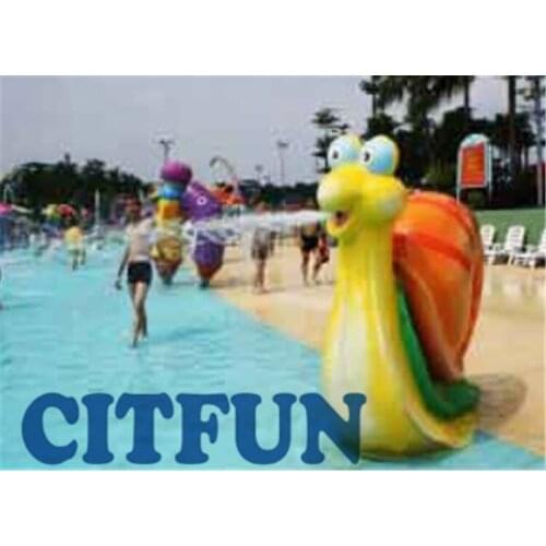 Fiberglass cute snail spray water park playground; attractive water park accessory AG-004C