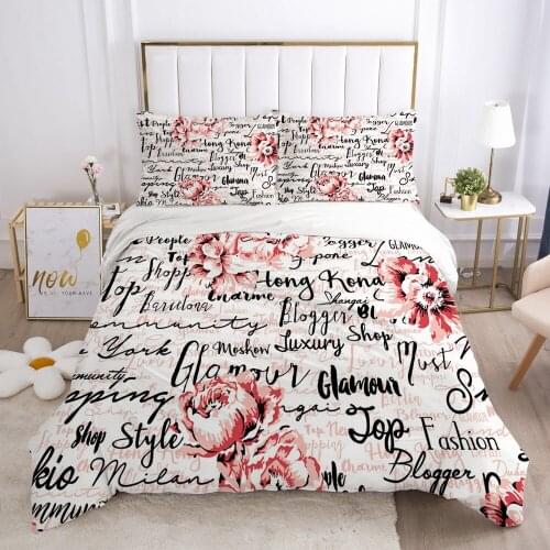 Modern Bedding Sets Duvet Cover Set Quilt/Comforter/Blanket Covers Pillowcase with Zipper 3D Design King Double Size Bed Linens