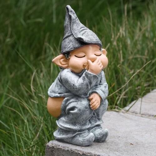 Creative Zombie Gnome Garden Statues Outdoor Gardening Hurted Dwarf Ornaments Dwarf Yard Funny Home Sculptures Crafts Decoartion
