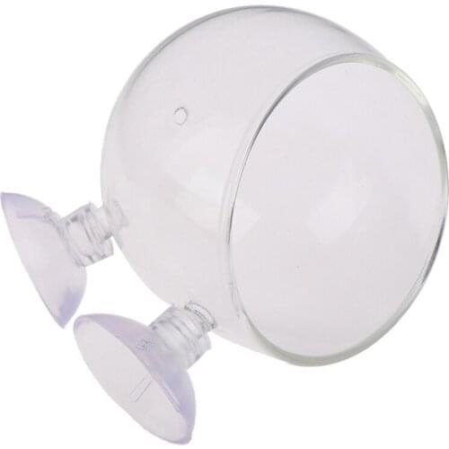 1pc Aquarium Decoration Fish Tank Mini Crystal Glass Pot Polka Water Potted Planting Cylinder Cup Aquarium Accessories