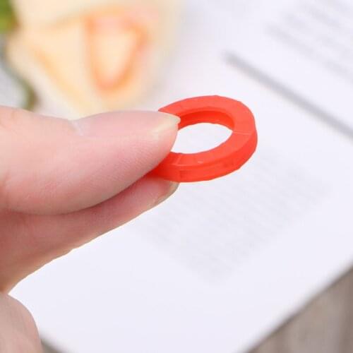 10Pcs Bright Colors Hollow Silicone Key Covers Topper Keyring Key Rings Car House Key Case