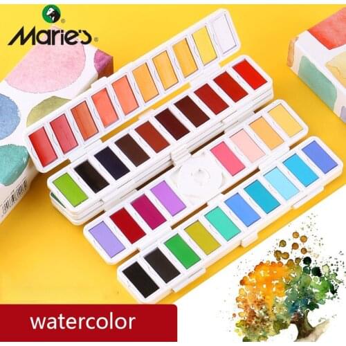 18/38/58Colors Fold Solid Watercolor Paint Set for Drawing Watercolor Art Supplies