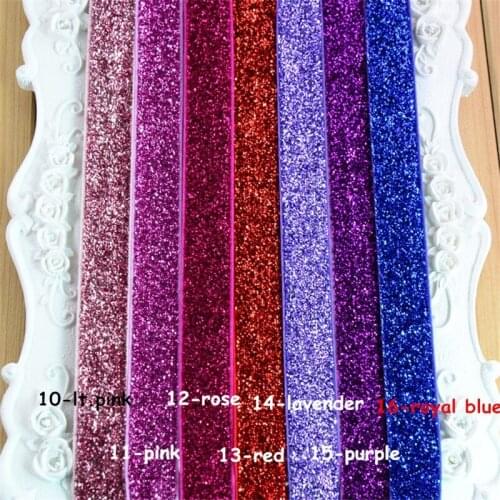 200pcs/lot 26 Color 5/8" Metallic Glitter Stretch Headband No Slip Wholesale Girls Christmas Hair Band DIY Hair Accessories HD20