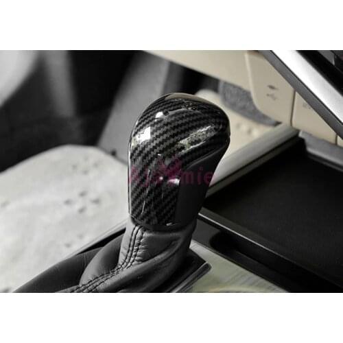 2018 Interior Carbon Fiber Silver Color Gear Knob Cover Panel Overlay Garnish Car Styling For Toyota Camry Accessories