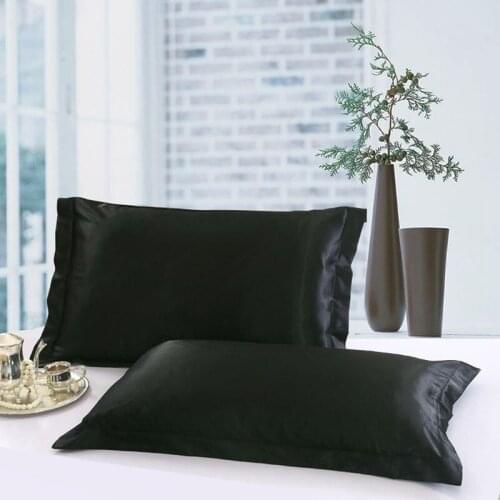 29 Colors 2pcs Mulberry Silk Pure Ice Satin Pillow case Silk Pillowcase for Hair and Skin White Black Pillow Cases Set of 2