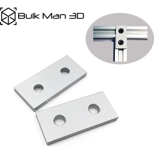 2 Hole Joining Strip Plate for CNC Router 3D Printer V-Slot 20mm Aluminum Extrusion Profiles