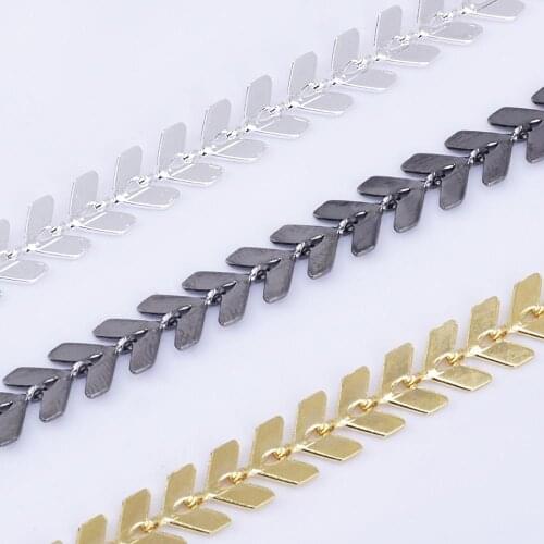 6*7mm Feathered Chevron Chain V shape chain Crafts Chain By THE YARD 102365