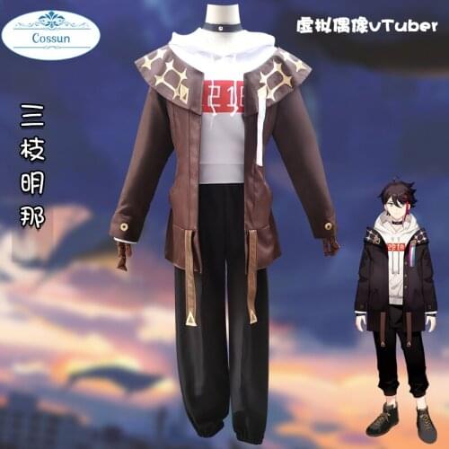 Anime! VTuber Saegusa Akina Live Uniform Role Play Cosplay Costume Halloween Carnival Party Outfit Custom Made Any Size NEW