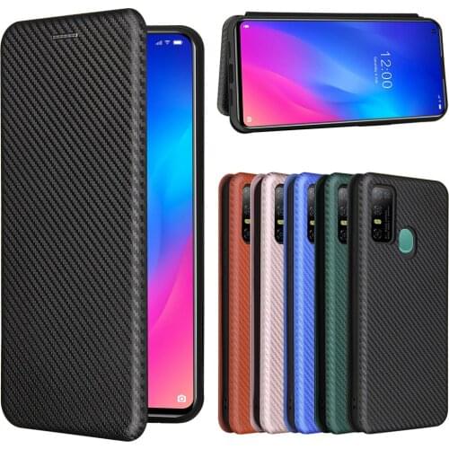 For Doogee N30 Case Luxury Flip Carbon Fiber Skin Magnetic Adsorption Shockproof Case For Doogee N30 N 30 DoogeeN30 Phone Bags